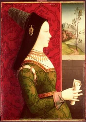 Maria av Bourgogne (1457-82) dotter till Karl den Djärve, hertig av Bourgogne (1433-77), hustru till kejsar Maximilian I av Österrike (1459-1519) och mor till kung Filip I av Spanien (1478-1506)